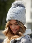 Light gray women\'s winter hat C2 - Online store - Boutique